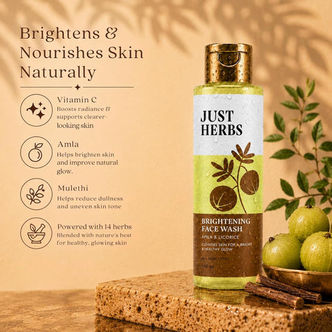Just Herbs Face Wash with Vitamin C, Amla & Liquorice Root - 100ml - Image 6