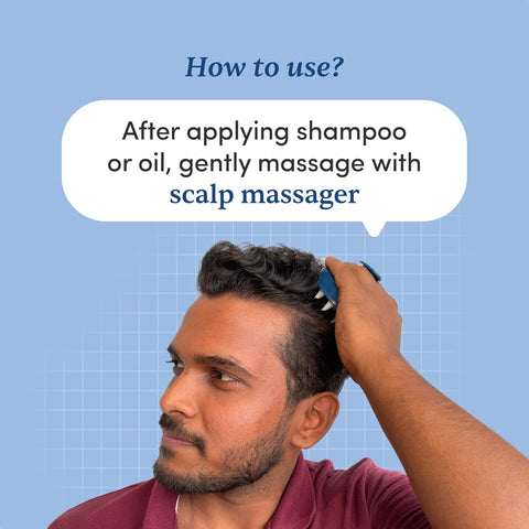 Man Matters Hair Scalp Massager Shampoo Brush - Silicone Bristles, Deep Clean, Anti-Dandruff - Image 4