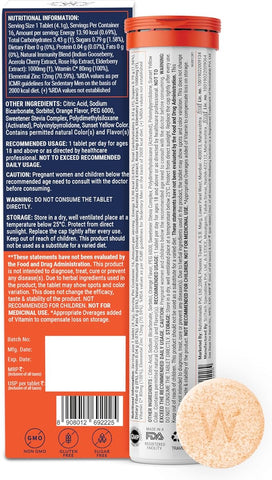 Wellbeing Nutrition Organic Vitamin C + Zinc Effervescent Tablets, 16 Pack - Image 7
