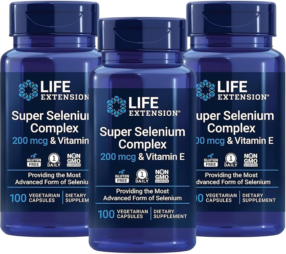 Life Extension Super Selenium Complex with Vitamin E, 200 mcg, 100 Vegetarian Capsules