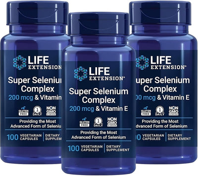 Life Extension Super Selenium Complex with Vitamin E, 200 mcg, 100 Vegetarian Capsules