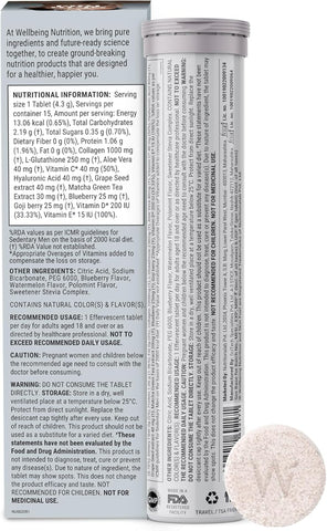 Wellbeing Nutrition Fuel Skin Collagen Builder with Glutathione & Hyaluronic Acid - 30 Servings - Image 7