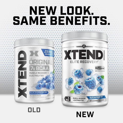 XTEND Original BCAA Powder - Blue Raspberry Ice, 7g BCAAs, 30 Servings - Image 3
