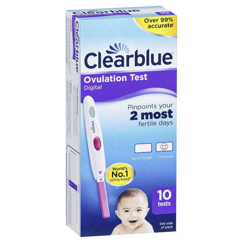 Clearblue Digital Ovulation Test Kit (OPK) - 1 Digital Holder, 10 Tests