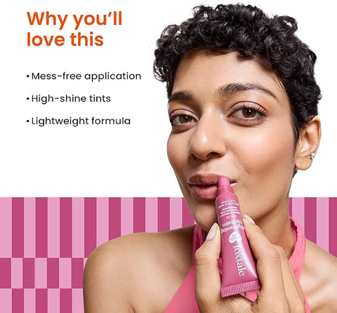 Foxtale Brightening Lip Balm With Peptides, Vitamin C & Hyaluronic Acid - Light Mauve Glaze