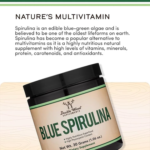 Double Wood Blue Spirulina Powder 30Gm