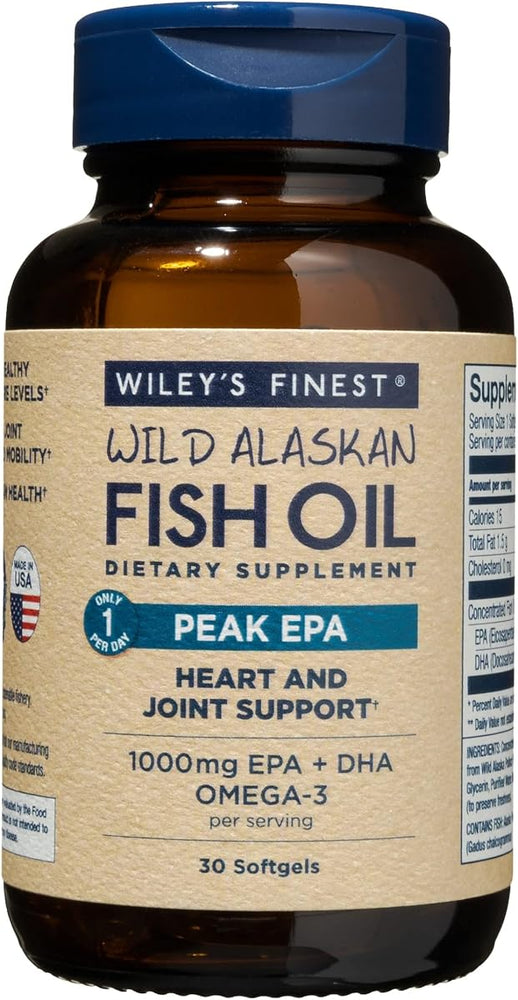 Wiley's Finest Peak EPA Softgels - High Omega-3, 30 Count