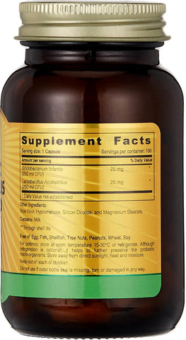 Sunshine Nutrition Probiotic Acidophilus Advanced Capsules - 500 Million Microorganisms, 100 Count - Image 2