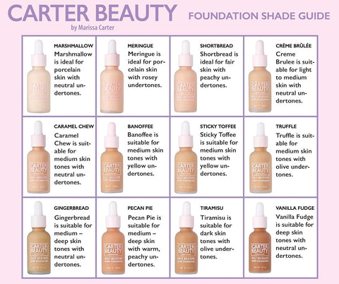 Carter Beauty Dewy Foundation, Water-Based Hydrating Formula, Meringue, 12 Shades - Image 3