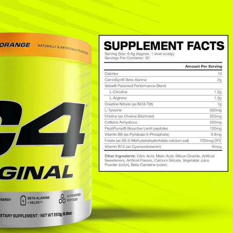 Cellucor C4 Original Pre Workout Powder with Creatine, Orange - 30 Servings - Image 2