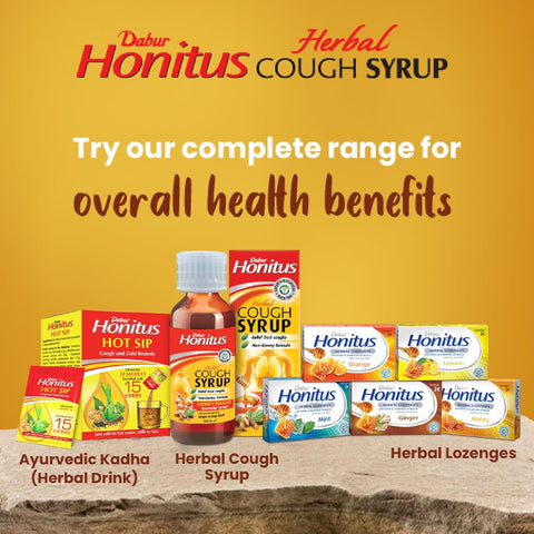 Dabur Honitus Herbal Cough Syrup - Honey & Ginger, 100 ml - Image 6