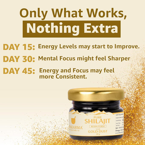 Upakarma Ayurvedic Shilajit with Gold Dust - Pure Resin 20g - Image 6