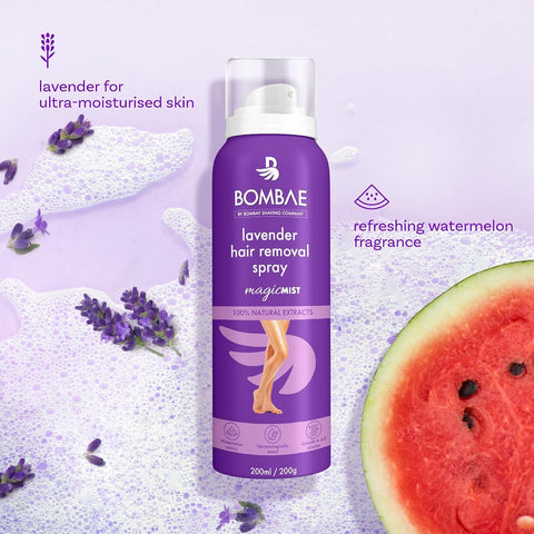 Bombay Shaving Lavender Hair Removal Spray - Painless, Moisturising, 200g - Image 4
