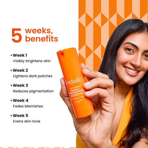Foxtale Brightening Face Serum with 15% Vitamin C & Vitamin E - 30ml - Image 2