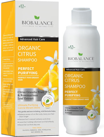 BioBalance Organic Citrus Shampoo for Greasy Hair - 330ml - Image 2