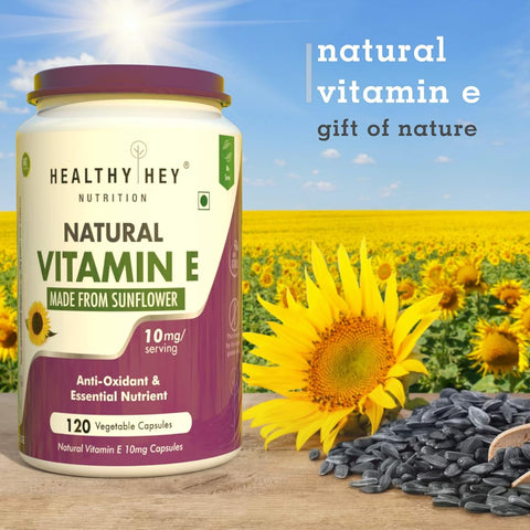 HealthyHey Vitamin E Capsules - D-Alpha-Tocopherol from Sunflower, 120 Veg Capsules - Image 5