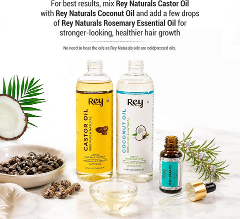 ReyNaturals Cold Pressed Castor Oil for Hair & Skin - 200ml - Image 8