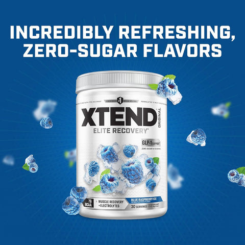 XTEND Original BCAA Powder - Blue Raspberry Ice, 7g BCAAs, 30 Servings - Image 5