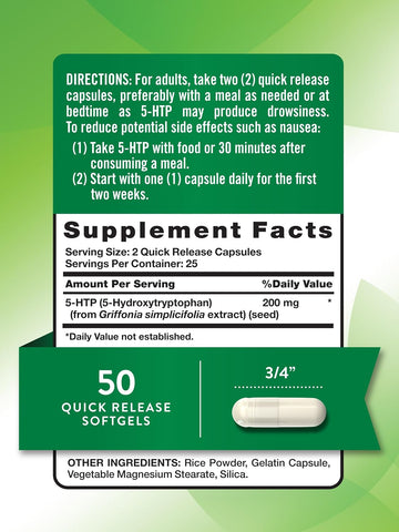 Nature's Truth 5 HTP - 50 Capsules