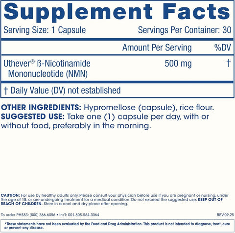 ProHealth Vitamins Nicotinamide Mononucleotide NMN 500 mg - 60 Capsules - Image 6