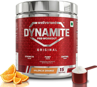 Wellversed Dynamite Original Pre-Workout - Citrulline Complex, 210g - Valencia Orange