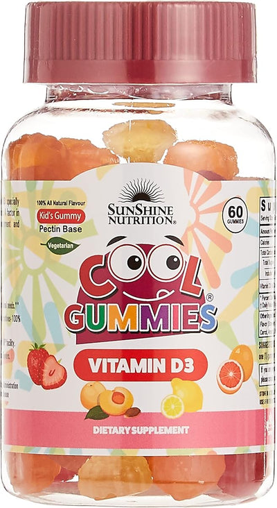 Sunshine Nutrition Kids Vitamin D3 Gummies - 60 Gummies, Gluten Free