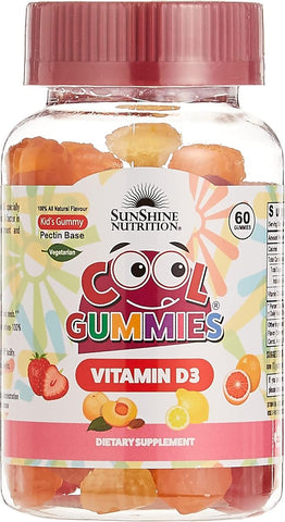 Sunshine Nutrition Kids Vitamin D3 Gummies - 60 Gummies, Gluten Free