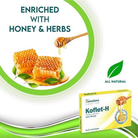 Himalaya Koflet H Herbal Lozenges with Ginger - 12 Count - Image 3