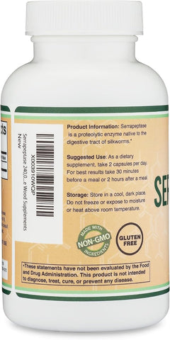 DoubleWood Serrapeptase Capsules - 240,000 SPU, 120 Vegan Capsules - Image 6