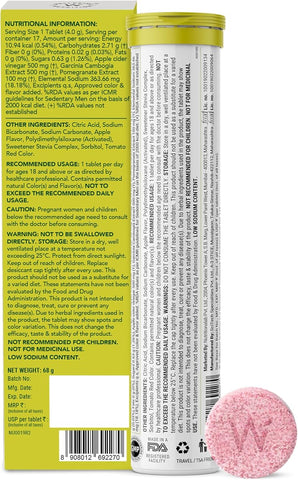 Wellbeing Nutrition Apple Cider Vinegar Effervescent Tablets with Garcinia Cambogia & Pomegranate - 34 Tablets - Image 8