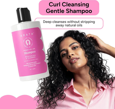 Arata Advanced Curl Care Shampoo - Murumuru Butter & Coconut Water - 300ml - Image 2