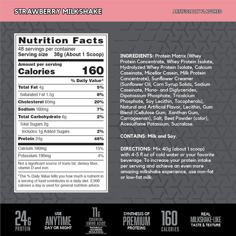 BSN Syntha-6 Edge Strawberry Powder - 48 Servings, Low Sugar - Image 2