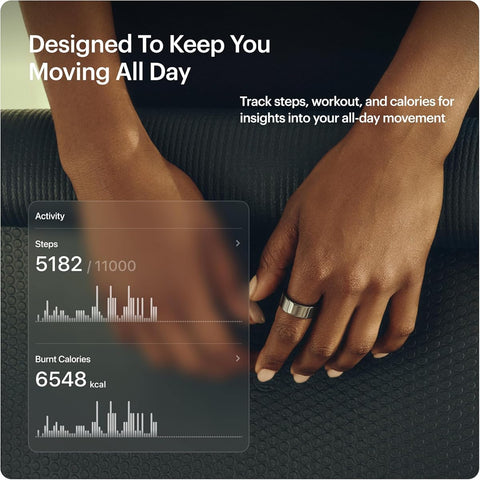 Ultrahuman Ring AIR Smart Ring - Titanium Health Tracker - Size 13 - Image 7