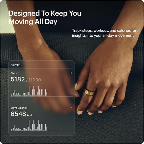 Ultrahuman AIR Smart Ring - Bionic Gold, Size 14, Health Tracker - Image 6