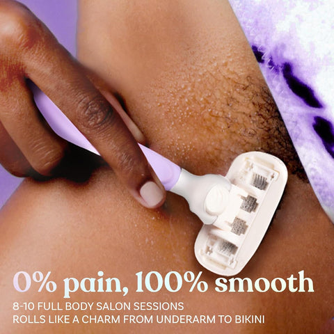 Bombay Shaving Bombae Rollplay Glow Body & Bikini Razor - Aloe Vera, Jojoba Oil, Vitamin E Infused - 1 Razor with 1 Refill - Image 3