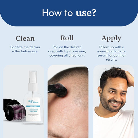 Man Matters Derma Roller with 540 Titanium Micro Needles - 0.5mm - Image 5