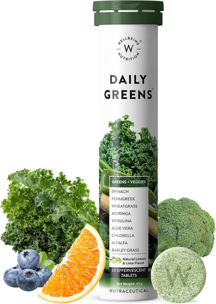 Wellbeing Nutrition Daily Greens Multivitamin - 15 Effervescent Tablets