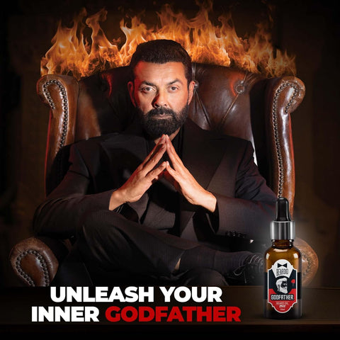 Beardo GodFather Beard Oil - Almond Oil & Aloe Vera Blend, 30ml - Image 2