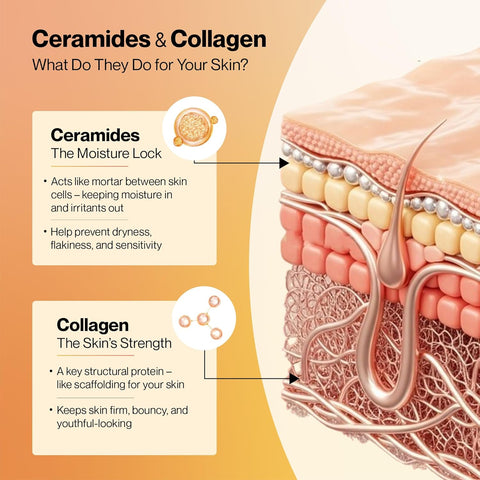SETU Skin Rejuvenation Combo: Marine Collagen Powder Peach Mango flavor 300g + Glutathione Tablets