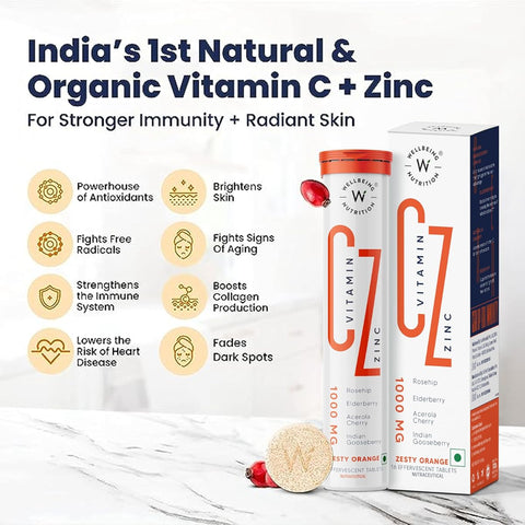 Wellbeing Nutrition Organic Vitamin C + Zinc Effervescent Tablets, 16 Pack - Image 3