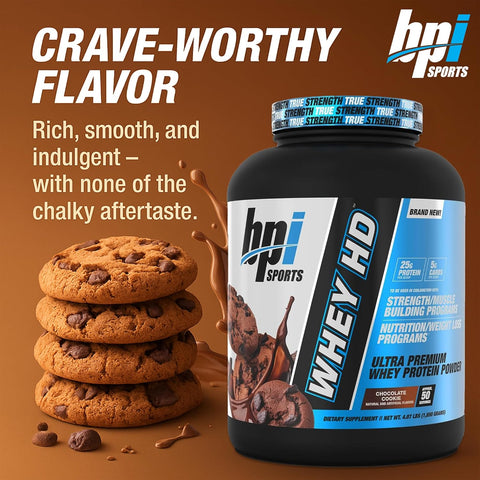 BPI WHEY HD 50SRV 4.1LB CHOCO COOKIES