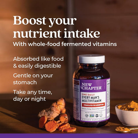 New Chapter Every Man's One Daily Multivitamin - 72 Vegetarian Tablets - Image 2