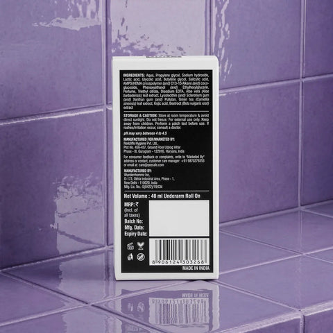 Pee Safe 4% Aha Bha Underarm Roll-On - Aqua 40 Ml