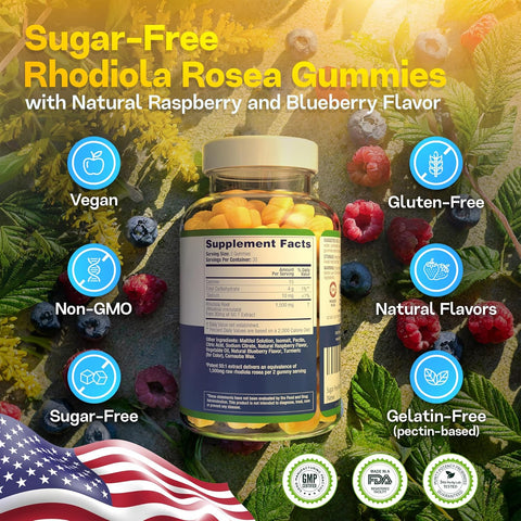 Purify Life World's First Sugar-Free Rhodiola Rosea Gummies 60
