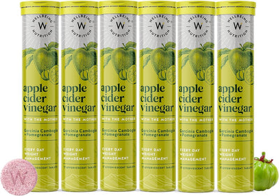 Wellbeing Nutrition Apple Cider Vinegar Tablets with Garcinia Cambogia & Pomegranate - 17 Effervescent Tabs