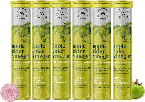 Wellbeing Nutrition Apple Cider Vinegar Tablets with Garcinia Cambogia & Pomegranate - 17 Effervescent Tabs