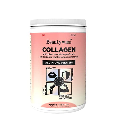 Beautywise All In One Collagen Proteins Powder 200G (Apple Flavour Pack Of 1) 200G