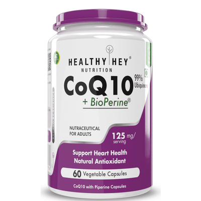 HealthyHey CoQ10 عالي الامتصاص مع BioPerine - 125 مجم - 60 كبسولة