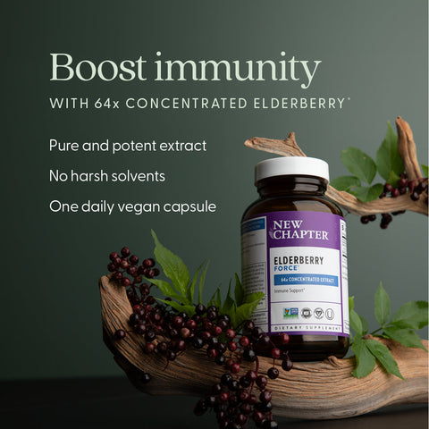 NEW CHAPTER Elderberry Force, 30 Vegan Capsules