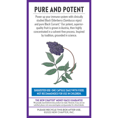 NEW CHAPTER Elderberry Force, 30 Vegan Capsules